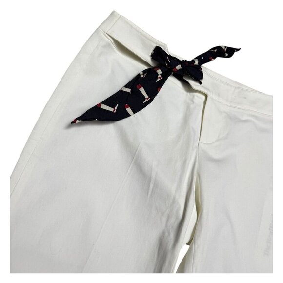 GUCCI Vintage Y2K 2005 Luxury Designer Straight Leg White Pants Size 4 Small - Picture 3 of 6